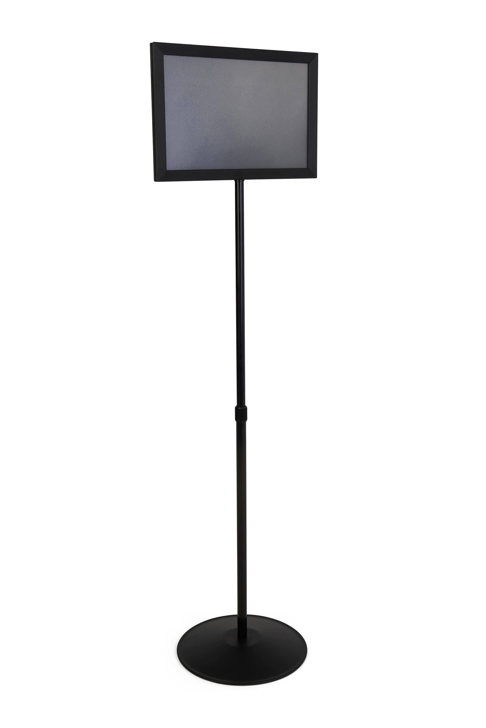 Metal sign frame with slide in design