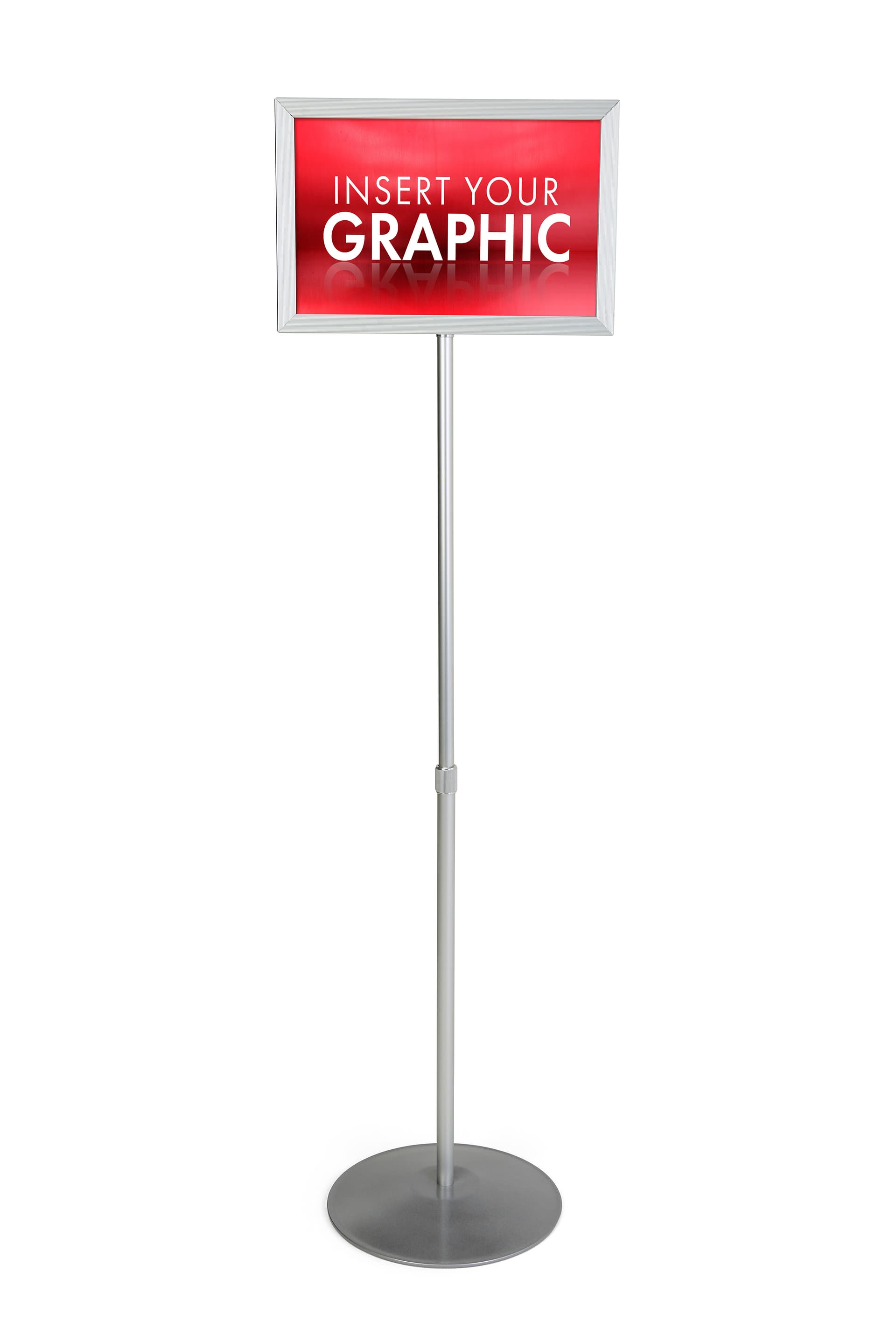 Metal sign frame in silver 
