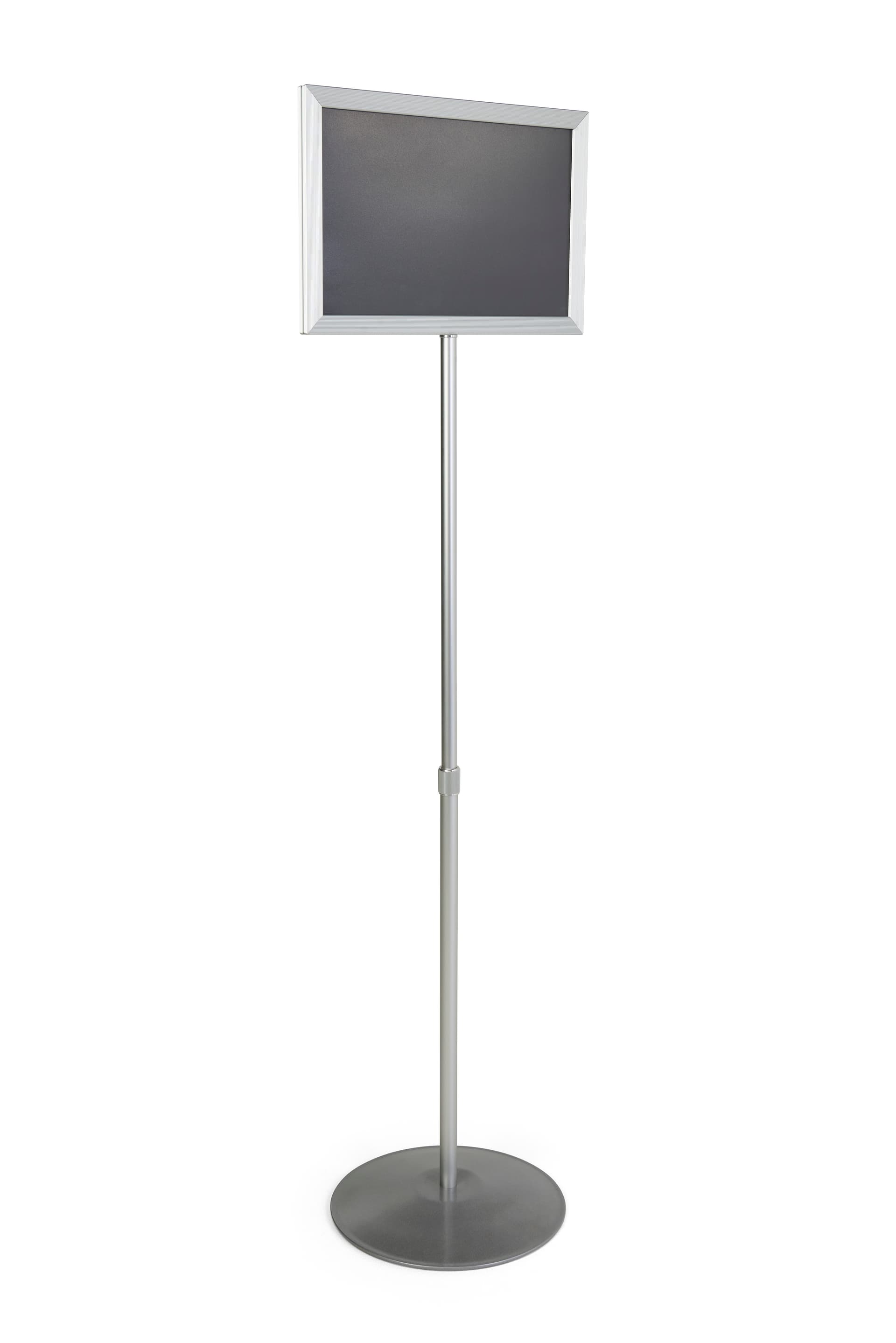 Metal sign frame with telescoping pole
