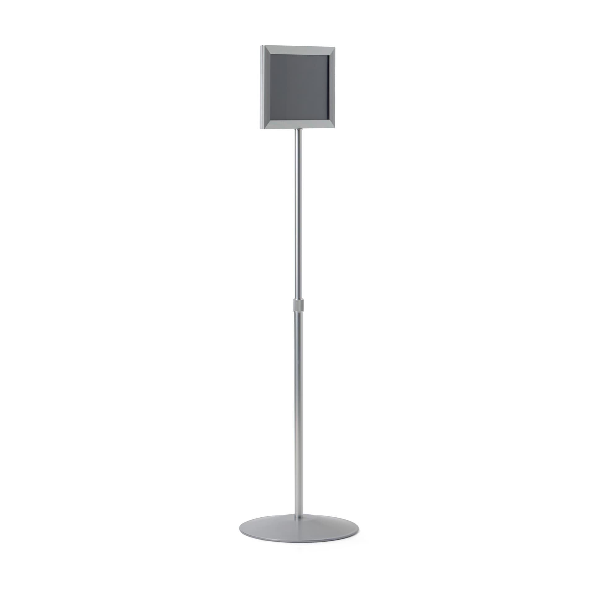 Sign Display Features Satin Silver Finish & Landscape Orientation