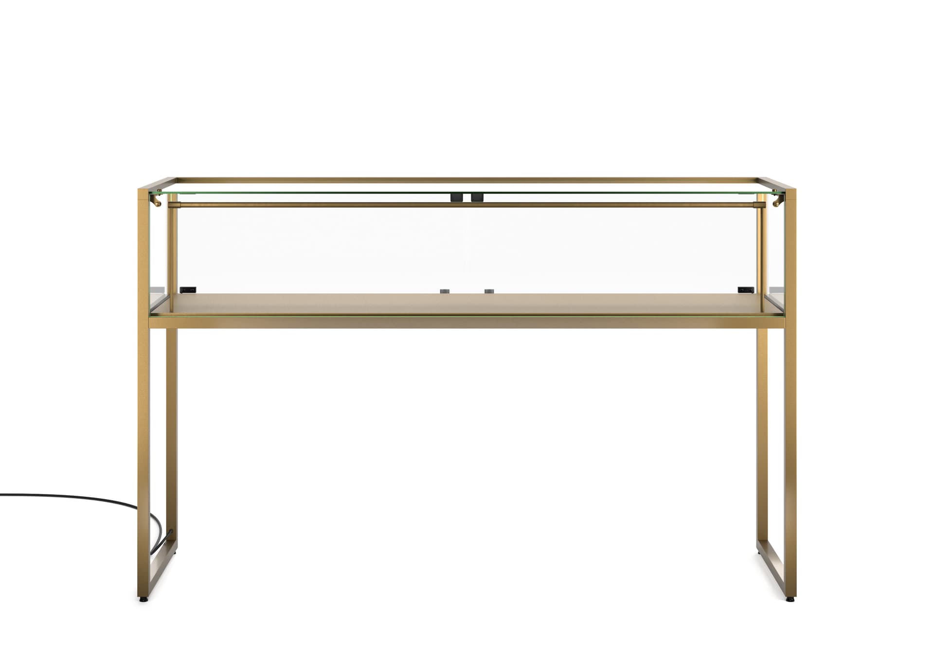 Showcase table with low profile