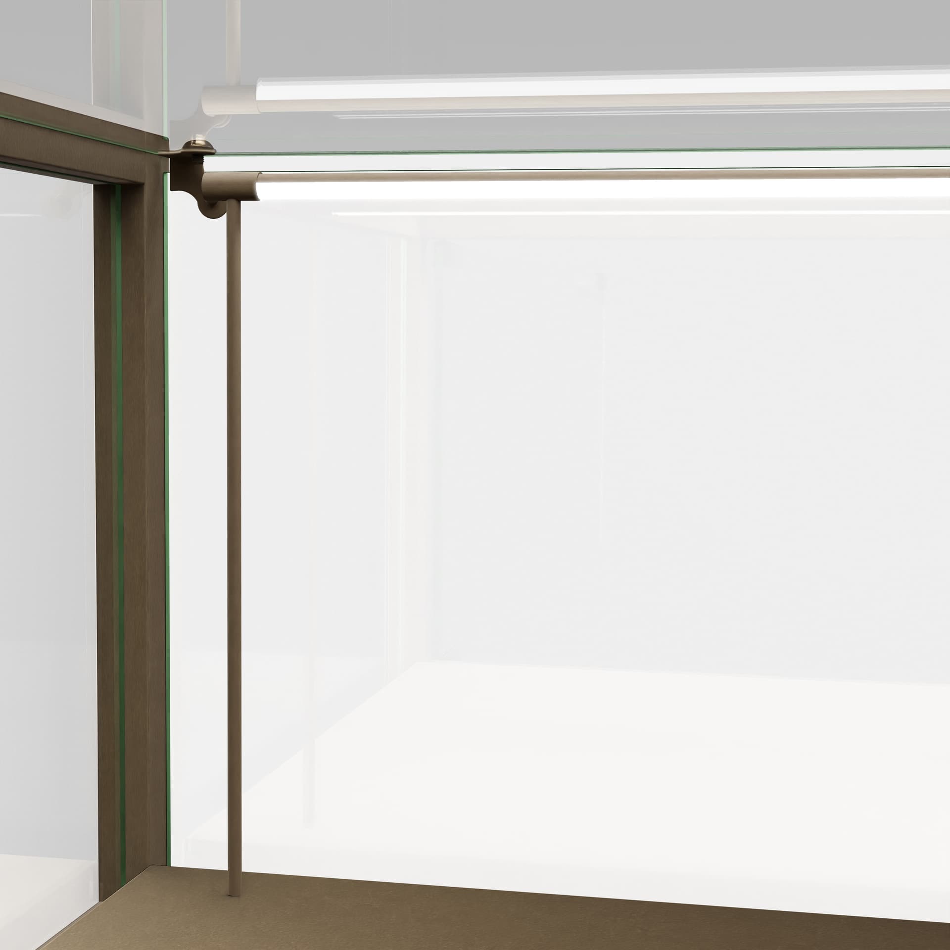 Showcase table with LED light