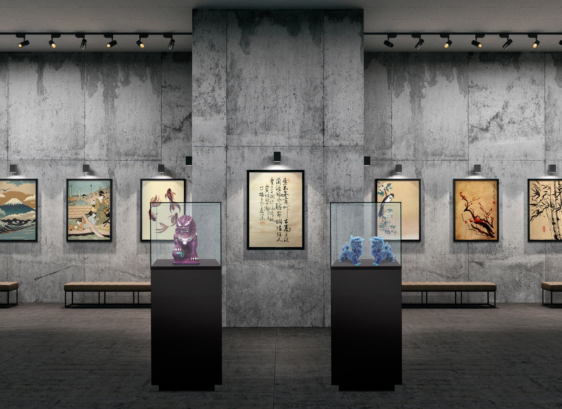 Museum pedestal display case is dust and moisture resistant
