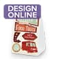 Table Tents w/ Full Color Custom Graphics, 25-Piece Packs, 2-Sided  - Multiple Sizes 