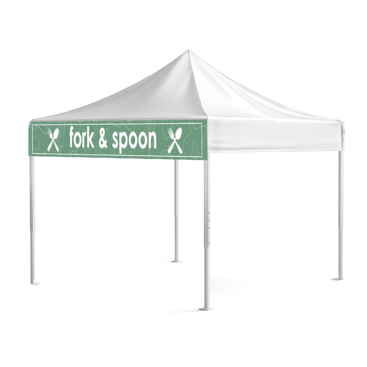 Custom printed canopy tent valance banner with water resistant design 