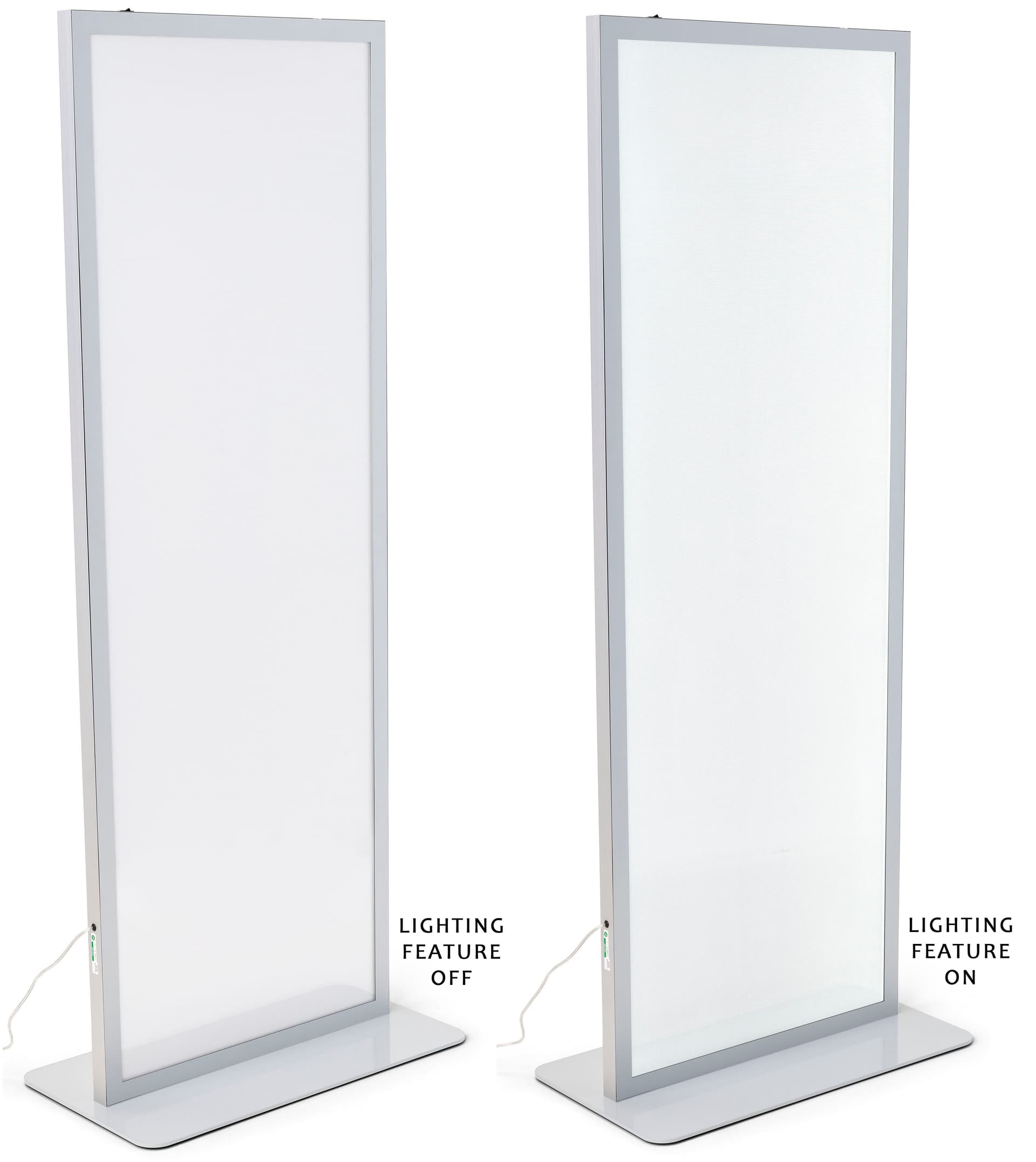 27.5 inch wide LED floor sign totem stand
