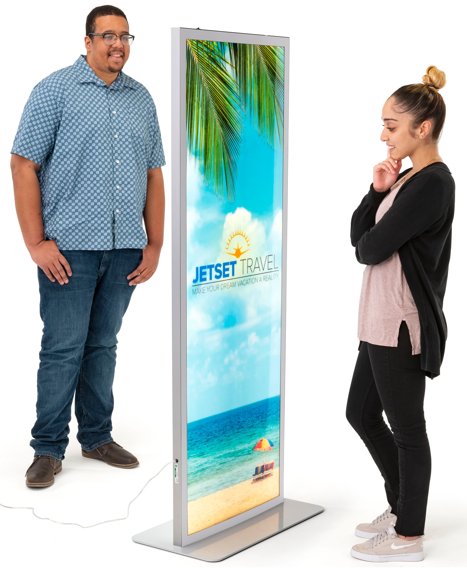 68 inch tall LED floor sign totem stand 