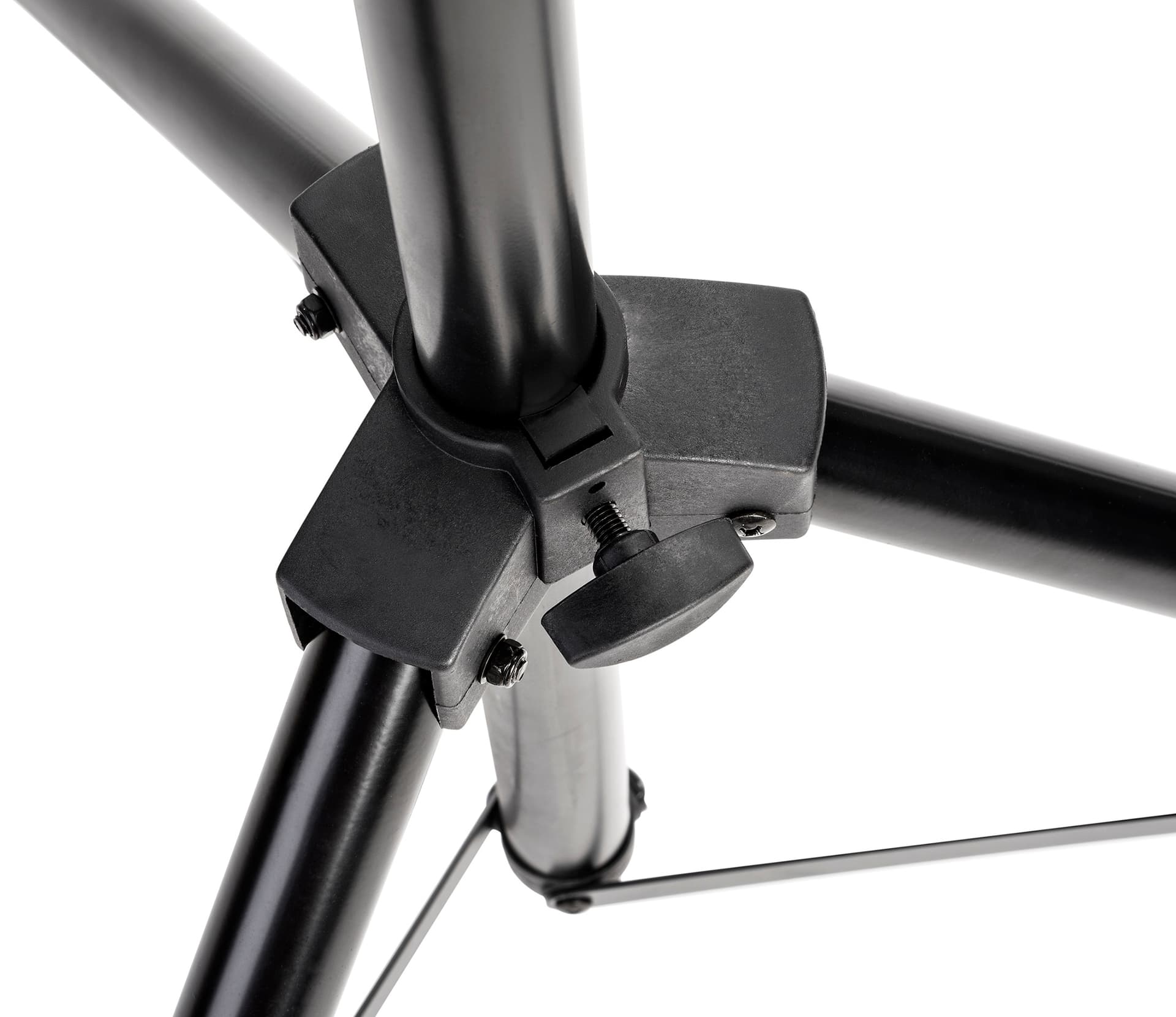 TV tripod mount with tool-free height adjustment knob