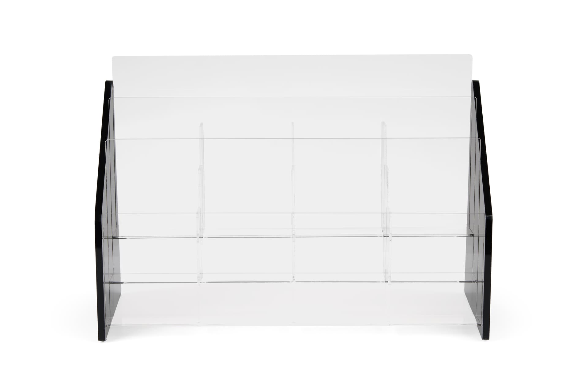 Leaflet holder with 3-tier design
