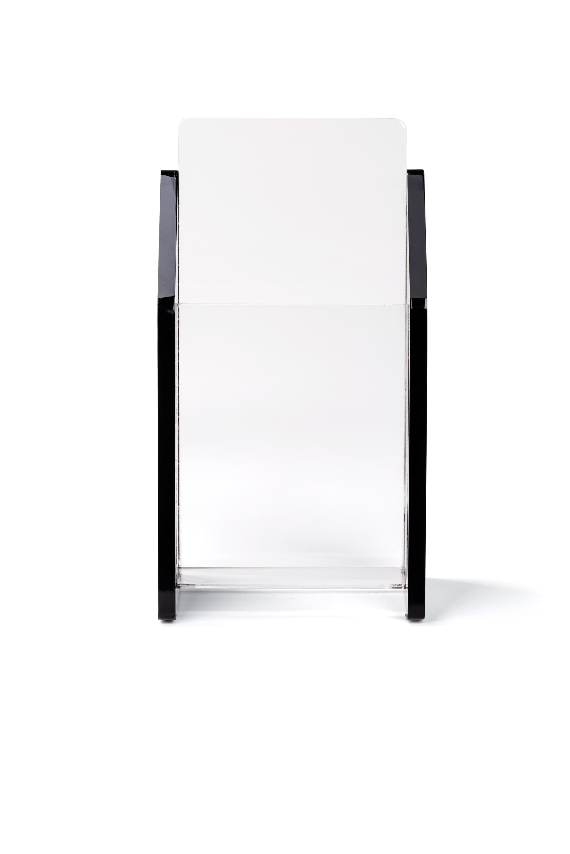Tri-fold literature display made with recycled acrylic
