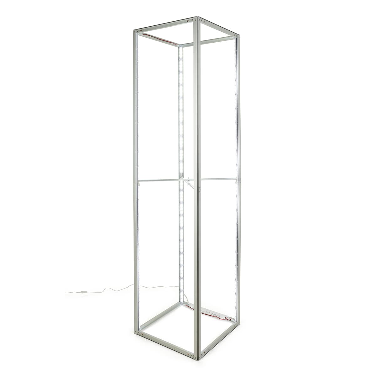Hardware replacement for 8’ illuminated tower display with lightweight frame