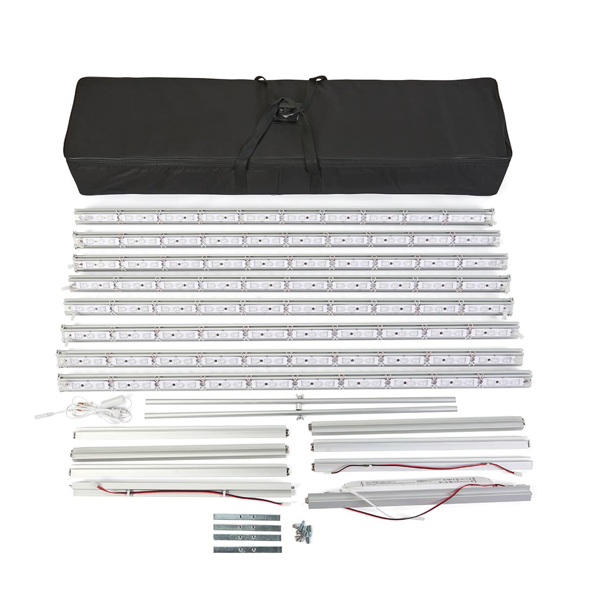 Hardware replacement for 8’ illuminated tower display with silver satin finish 