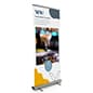 Retractable Banner Stand w/ Custom Printed Graphics, Multiple Width Options - Silver