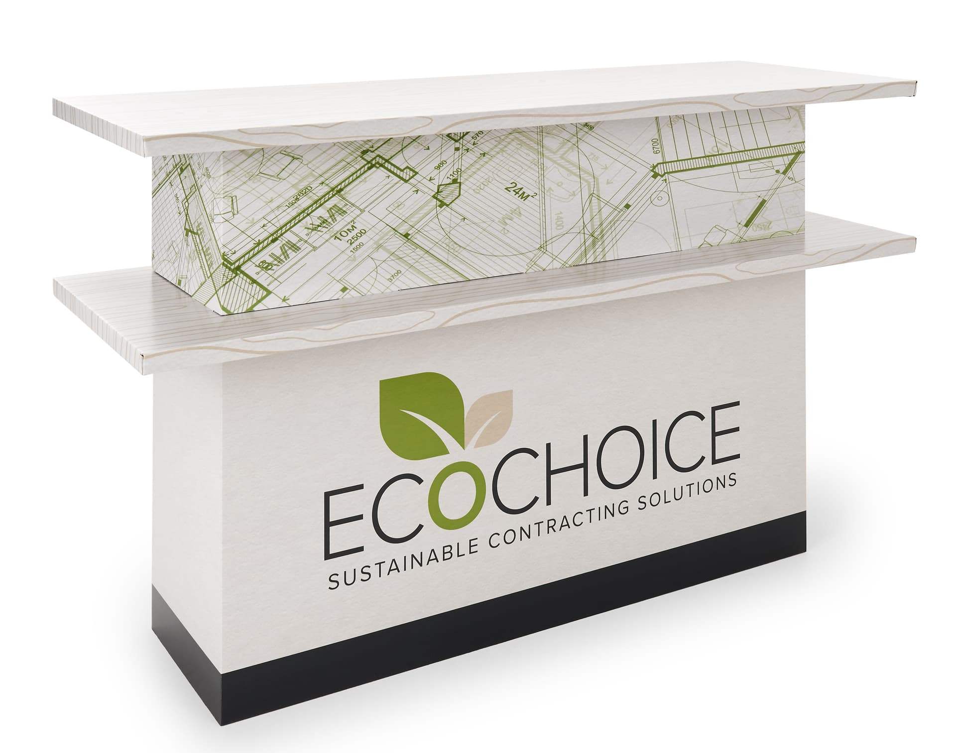 Eco-friendly display counter with full color custom graphics