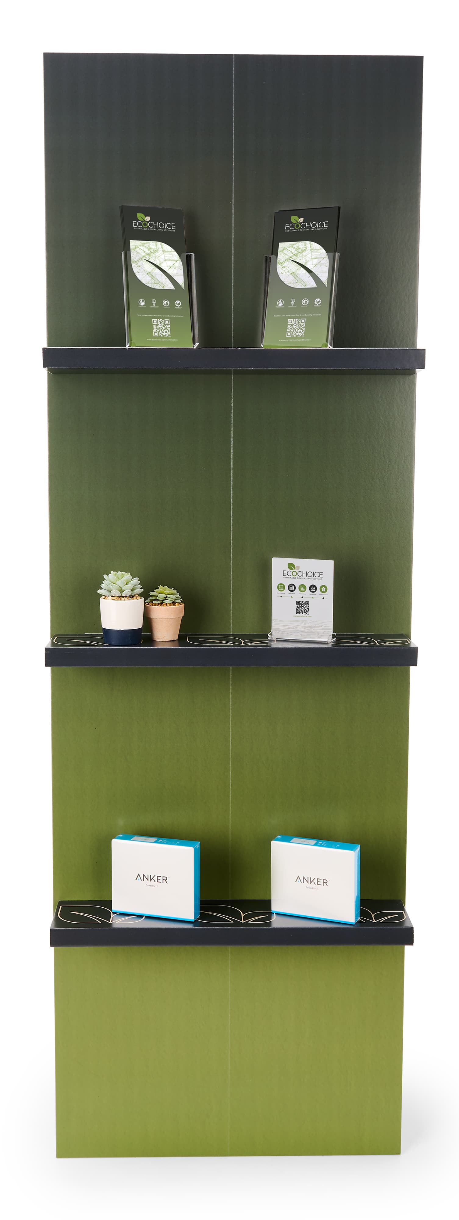 Eco-friendly shelf stand with max weight capacity of 36 pounds