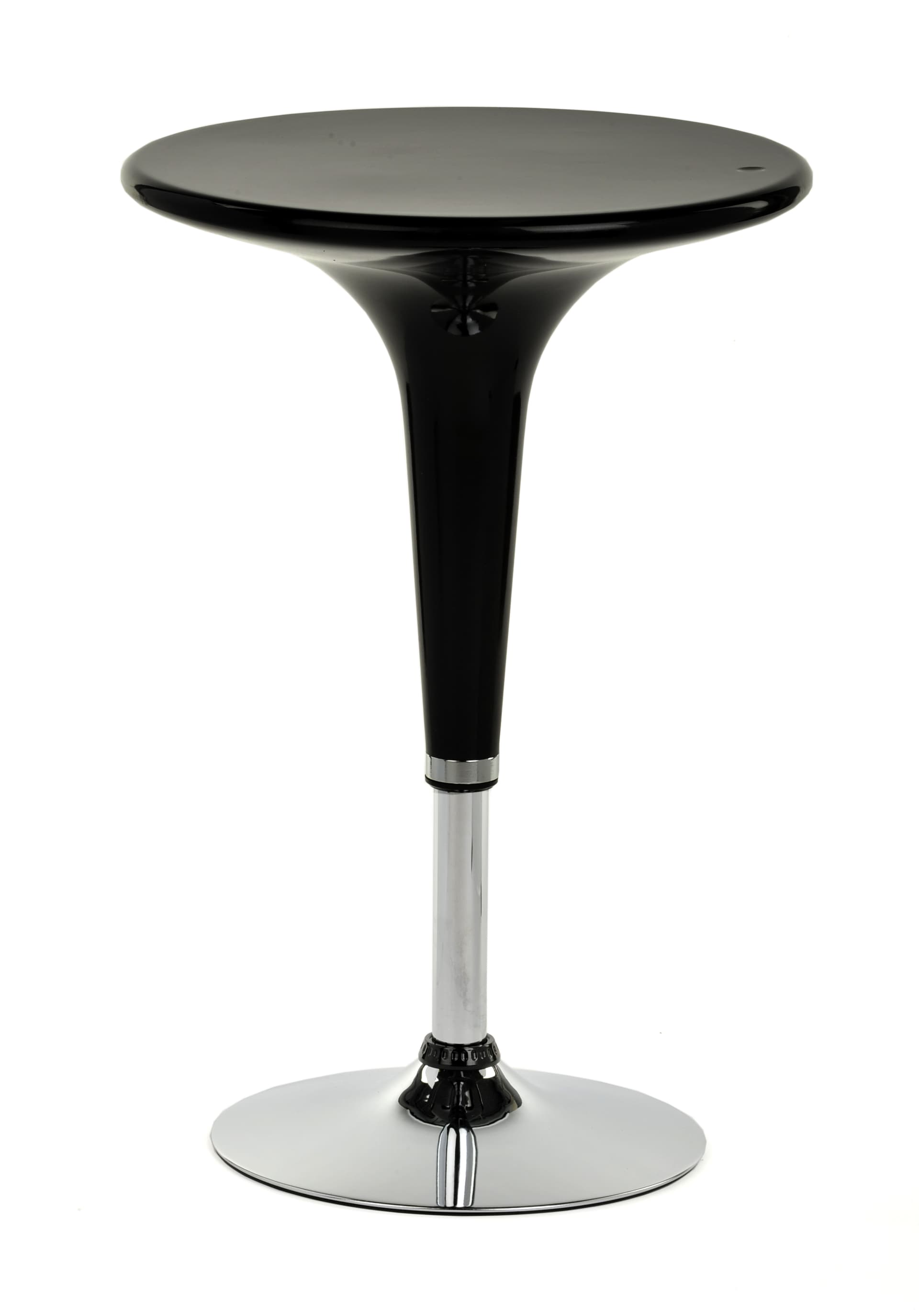 Black Trade Show Table & Stool Set, Height Adjustable