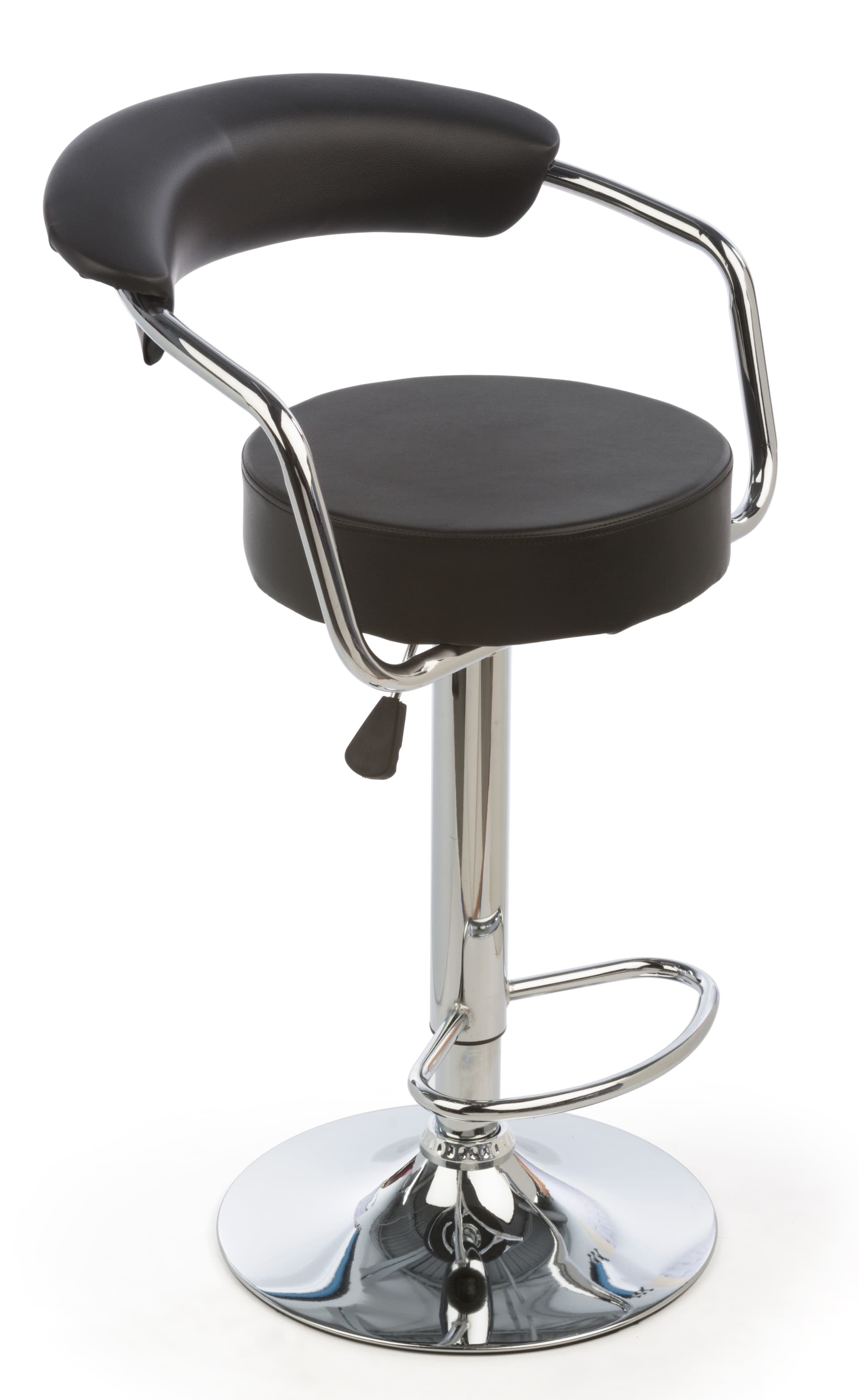 Black Hydraulic Bar Stool and Table Set is Height Adjustable