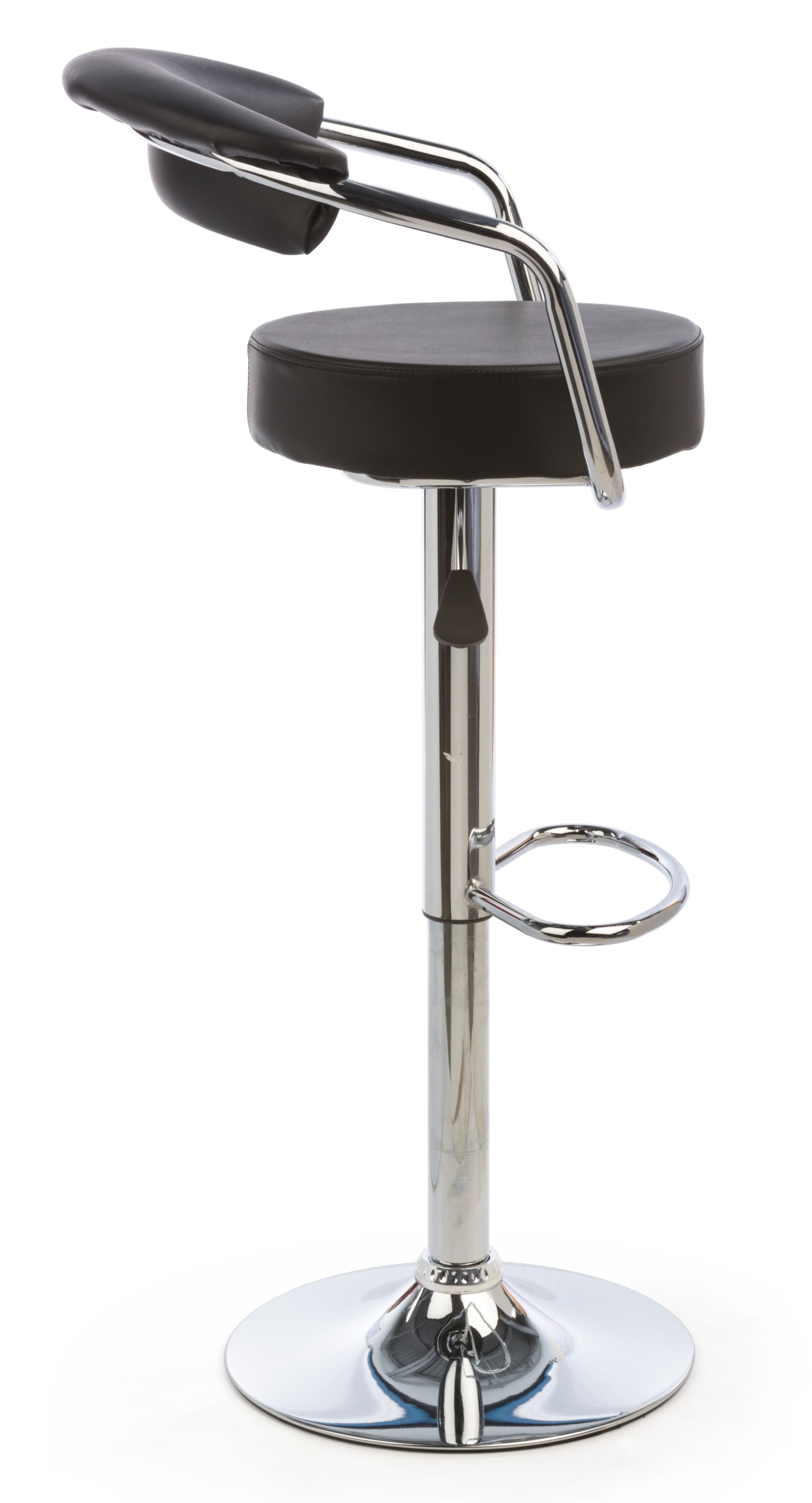 Black Hydraulic Bar Stool and Table Set is Rotating