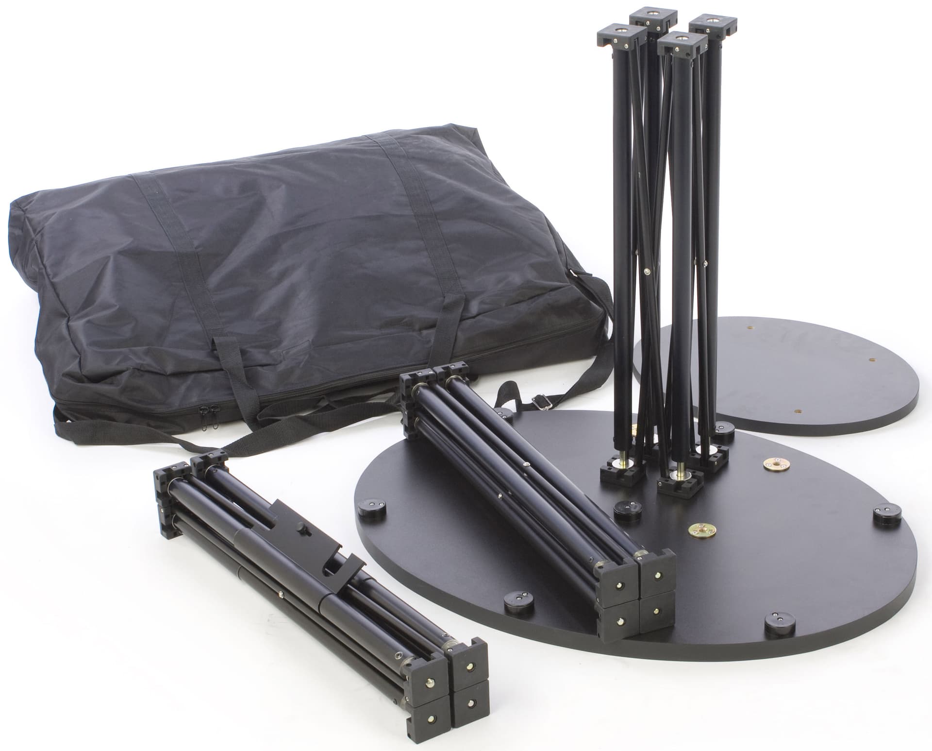 Inline exhibit booth kit with uncomplicated assembly