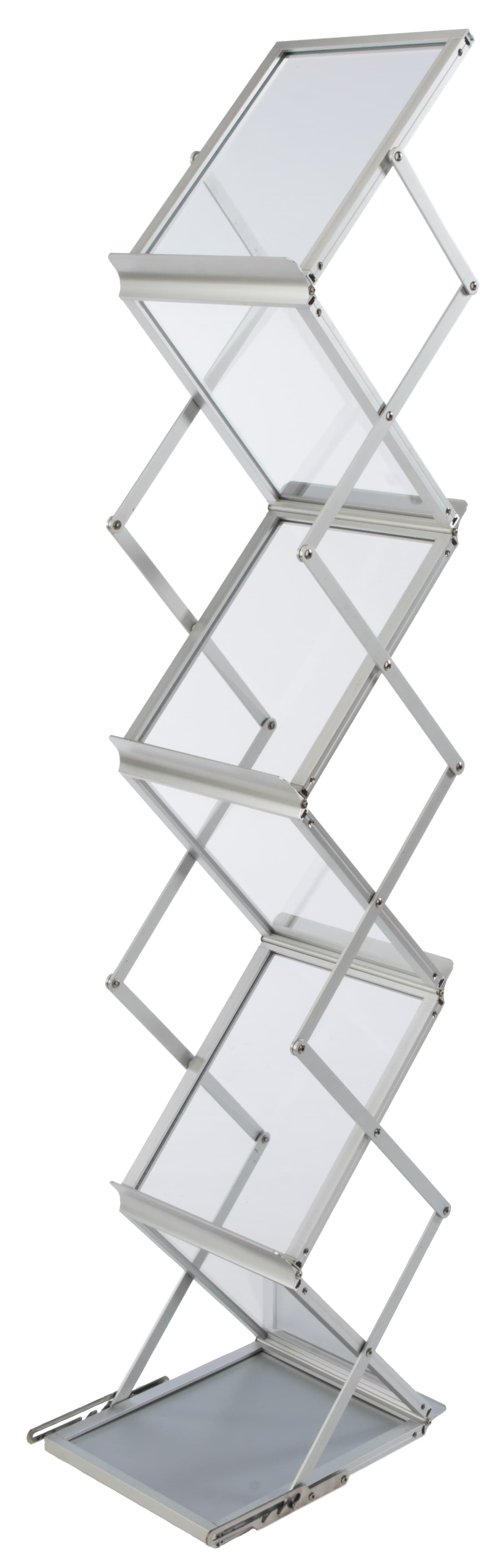 Inline exhibit booth features pop up literature stand