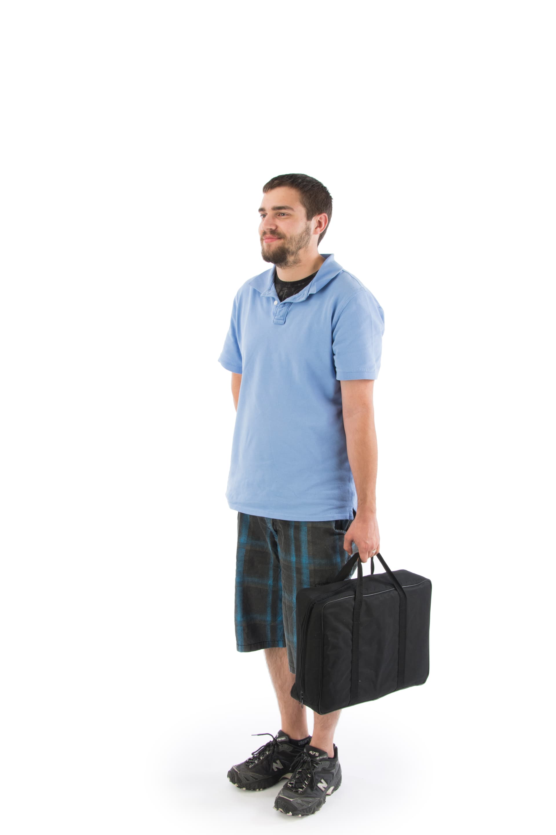 Inline exhibit booth set with carrying bags