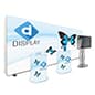 10x20 Trade Show Booth Kit w/ 2 Counters, Custom Wraps, Truss TV Mount, Backdrop