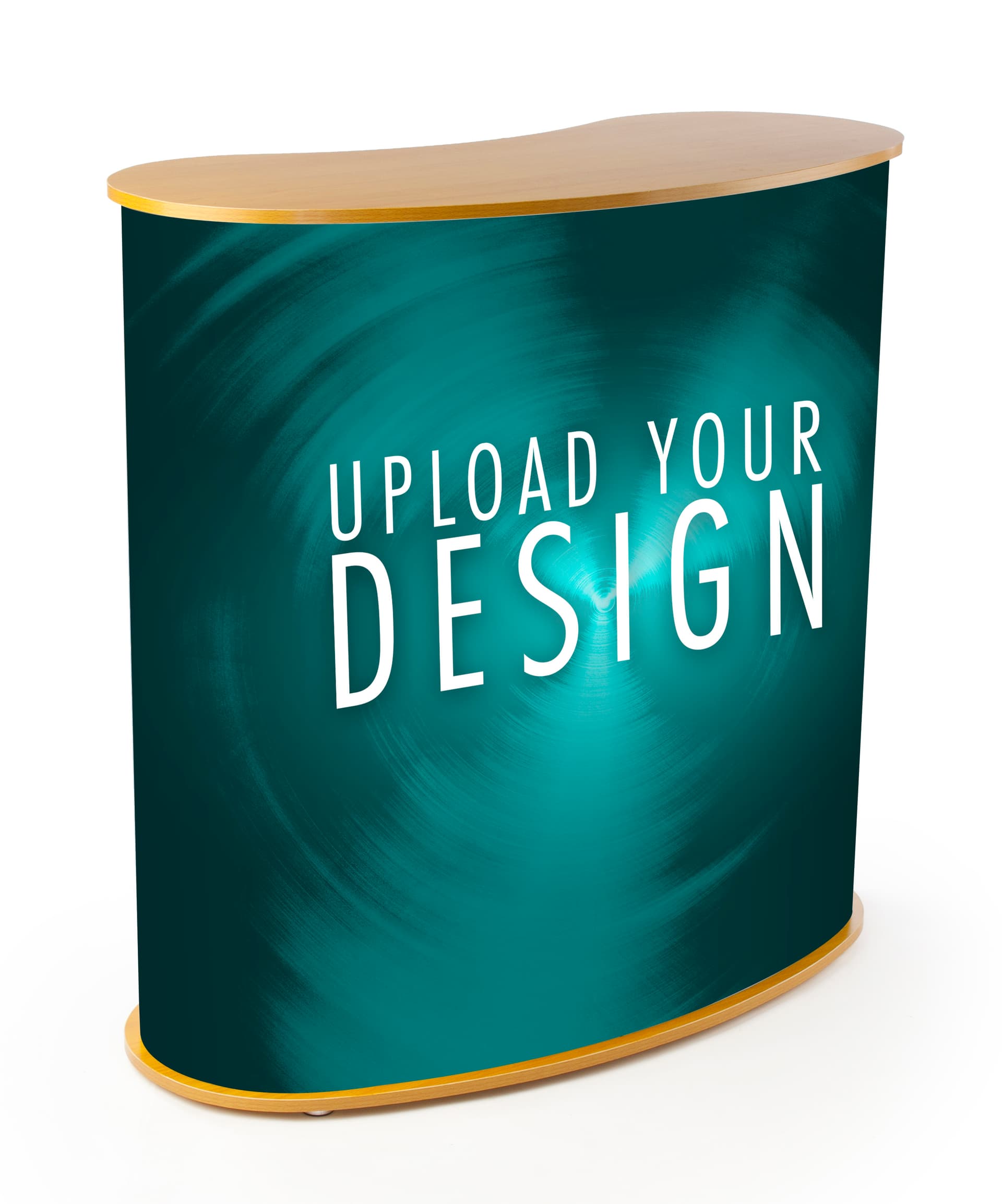 Custom Curved Counter with a Digitally Printed Vinyl Wrap