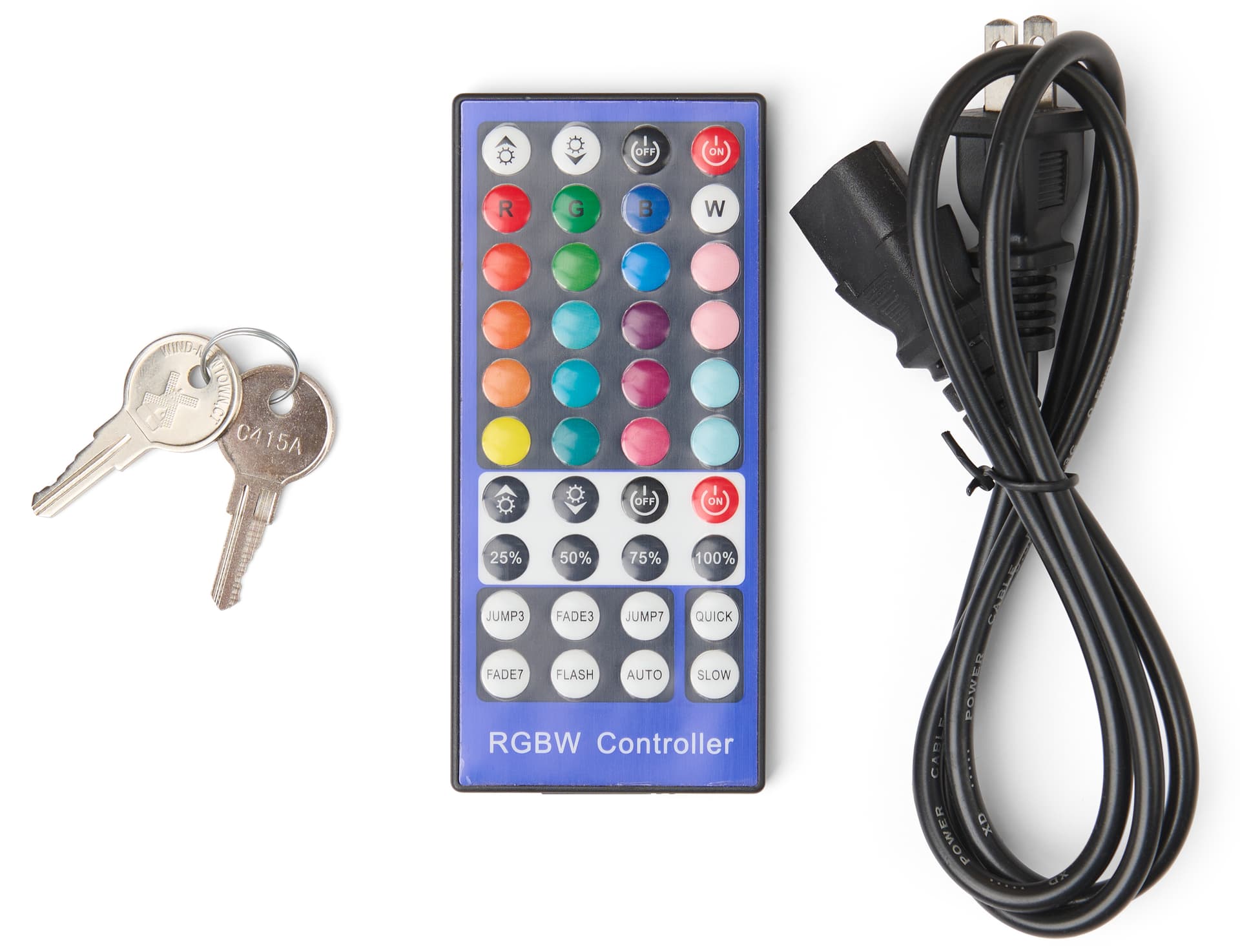 Two tone retail showcase with remote control 