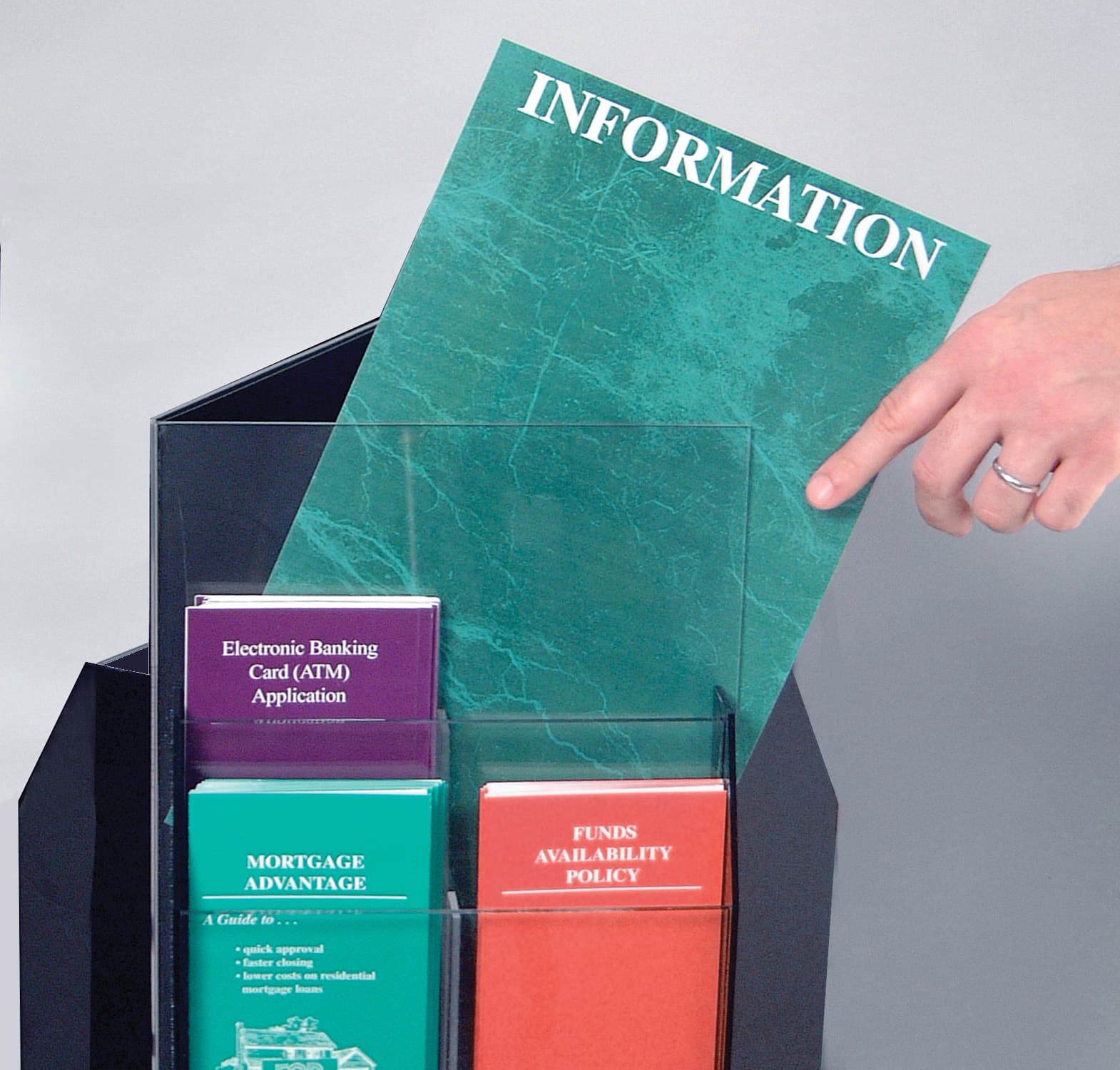 rotating literature holder