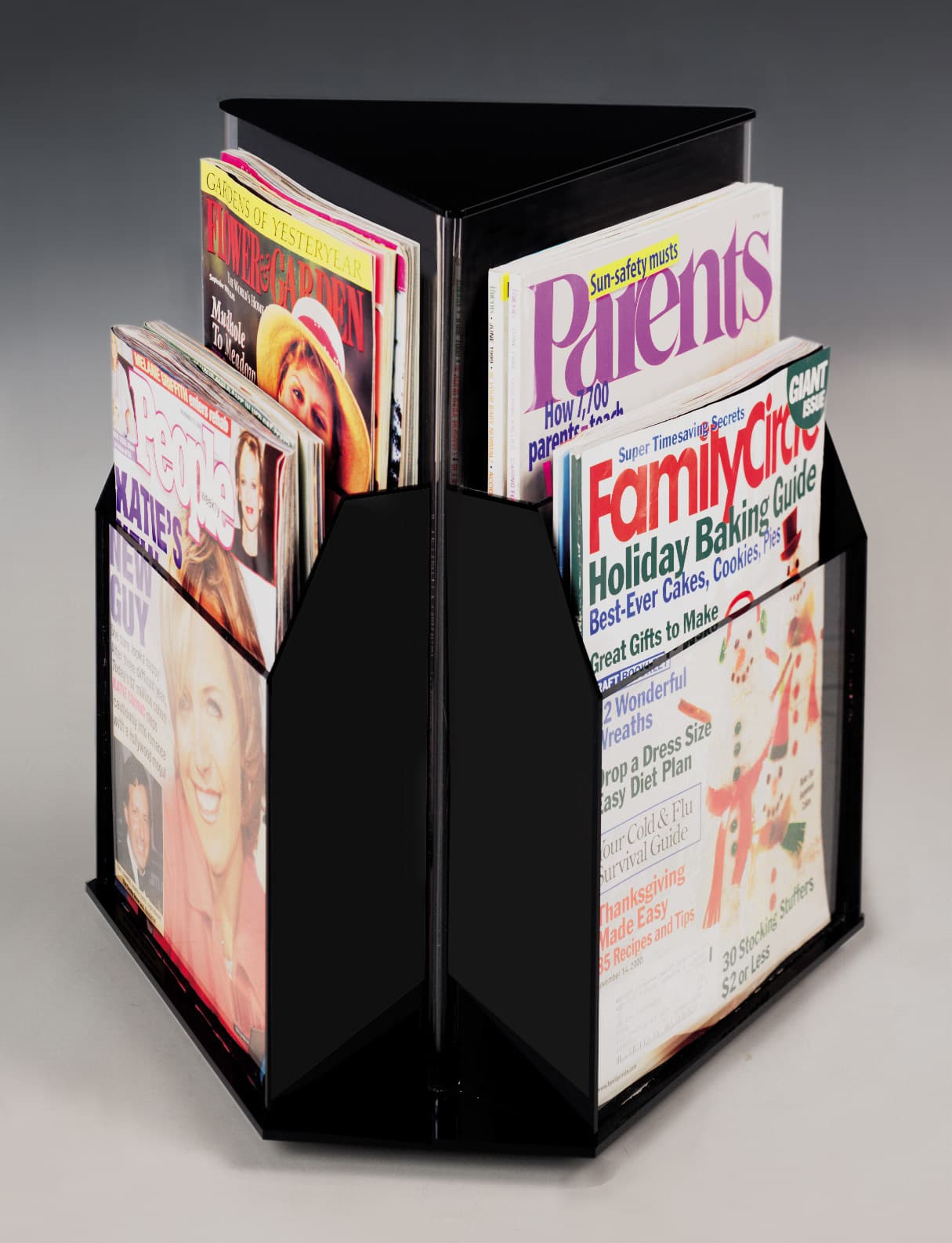 rotating literature holder