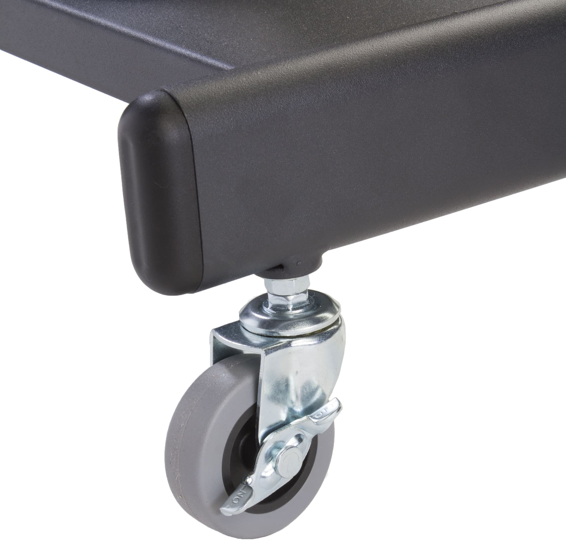 LCD TV Stand with 4 Acrylic Literature Pockets & Locking Casters