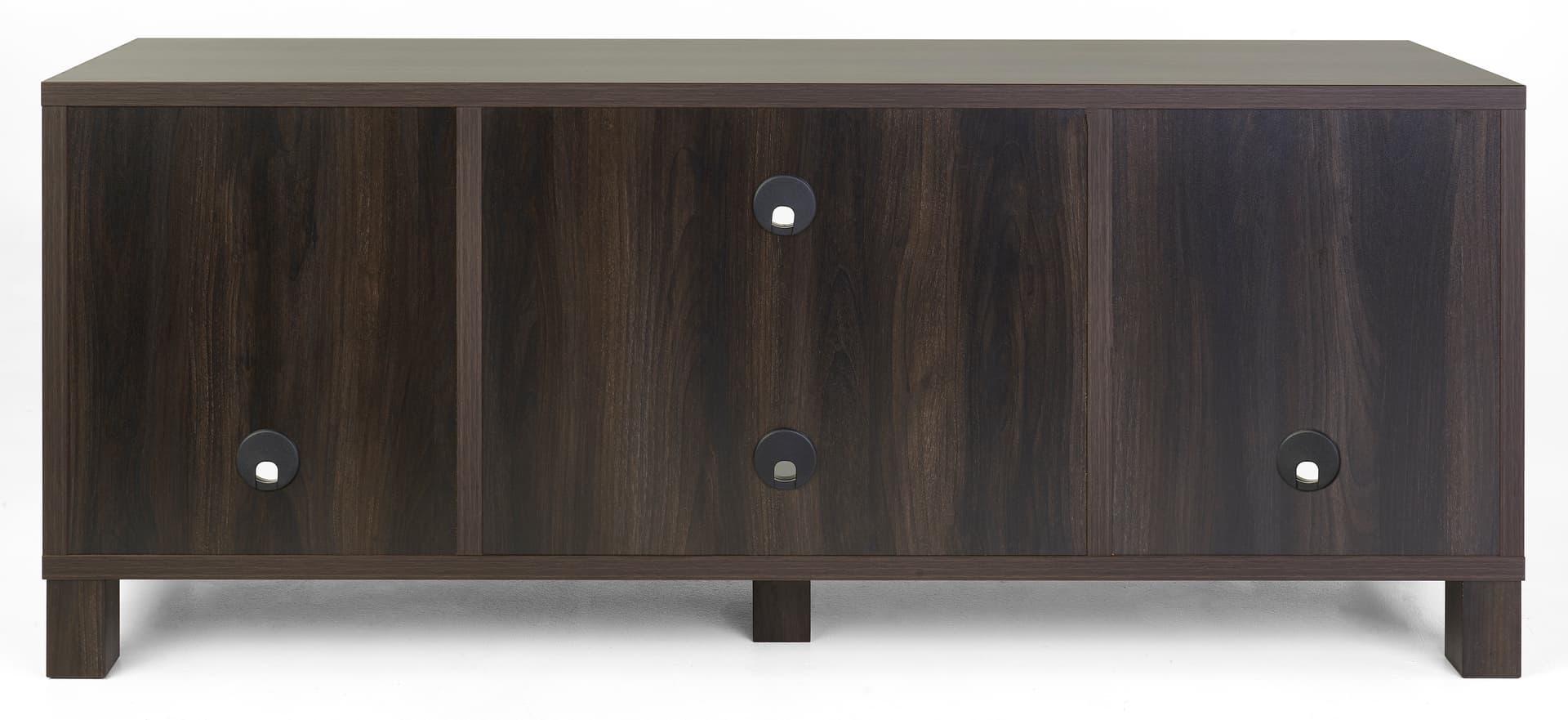 58-inch wood television console with cable management holes