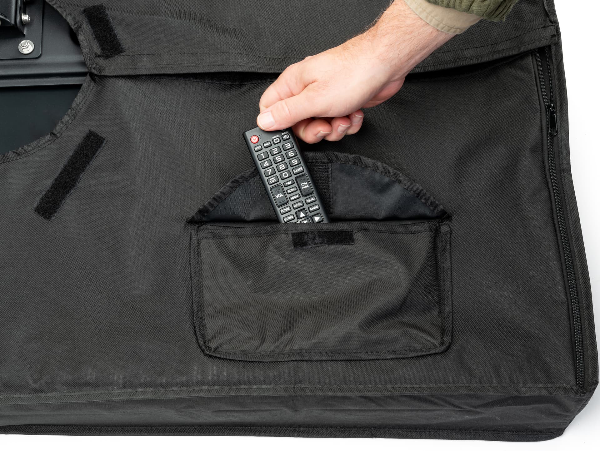 Outdoor television cover designed to fit 52 inch displays