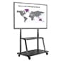 TV Stand w/ Wheels, 60 - 105" Screens, Height Adjustable, 2 AV Shelves - Black