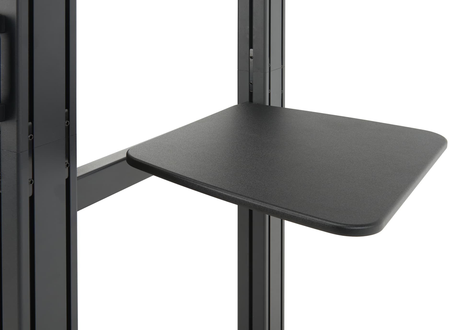 Double screen tv stand with an AV shelf