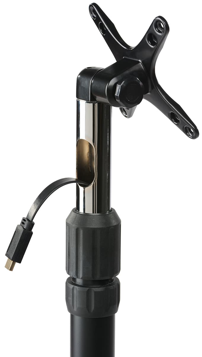 TV Mount Pole with Built-In Cable Management