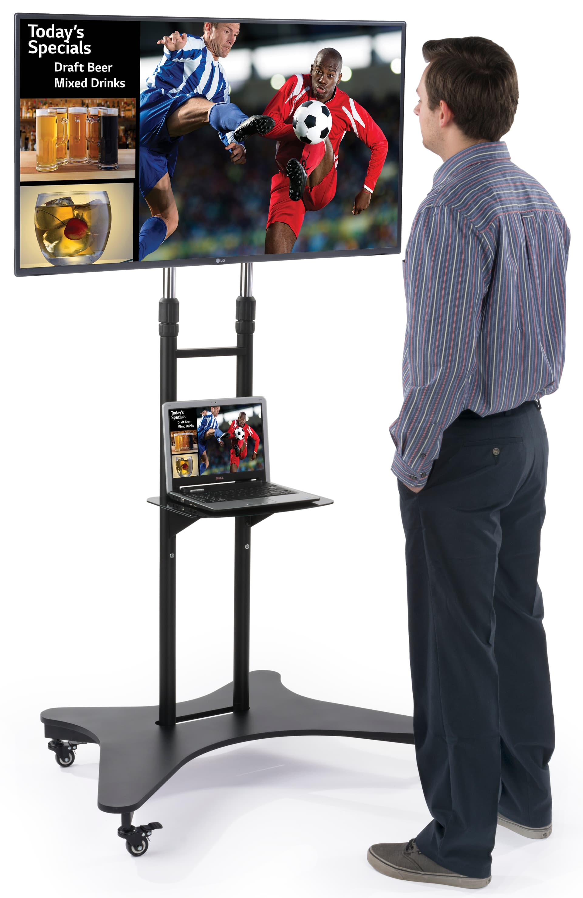 Rolling Mobile TV Console