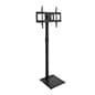 TV Stand with Tilting and Swiveling Bracket, Fits Monitors 32"-70" - Black