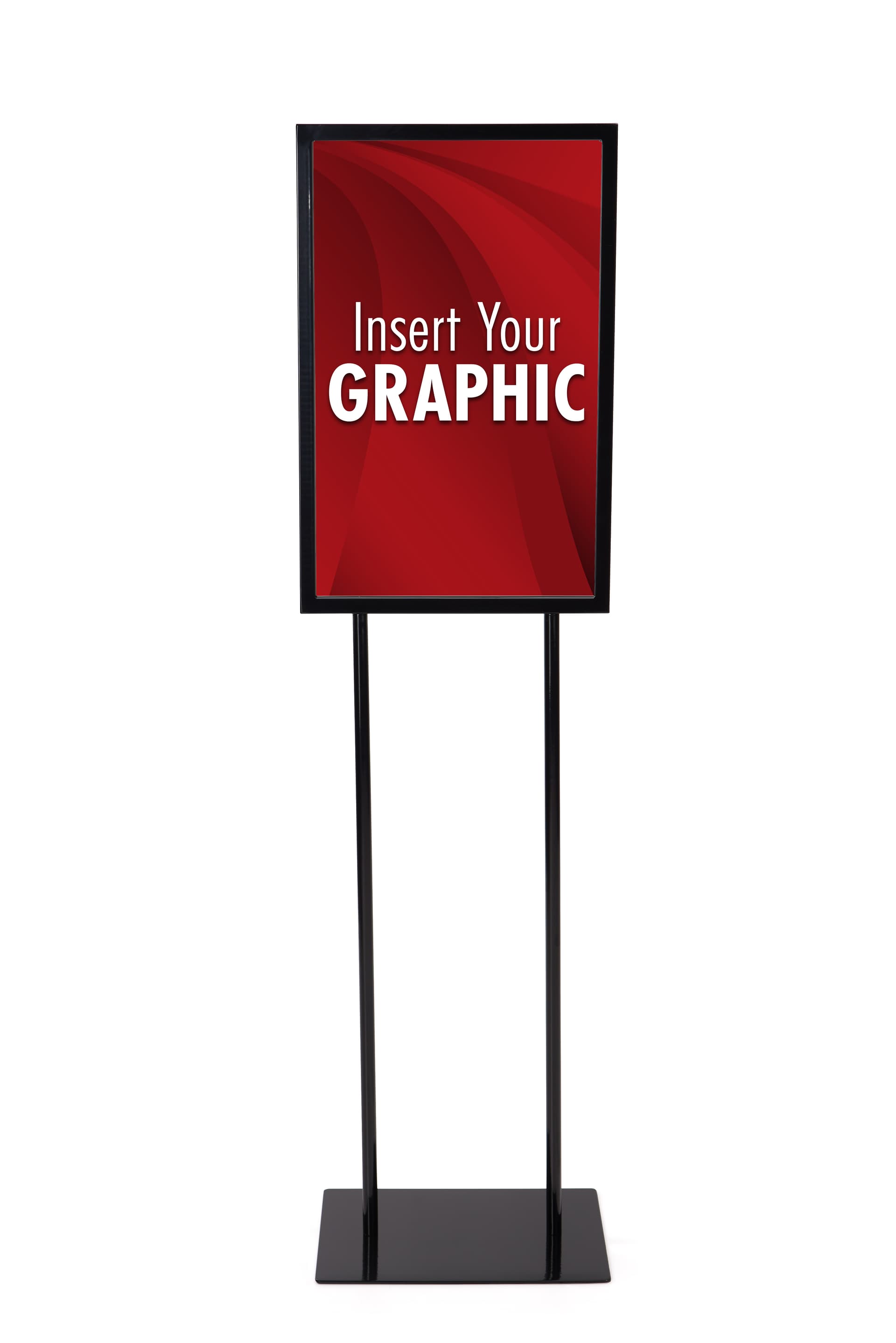 Steel 14" x 22" Black Graphic Display Stand 