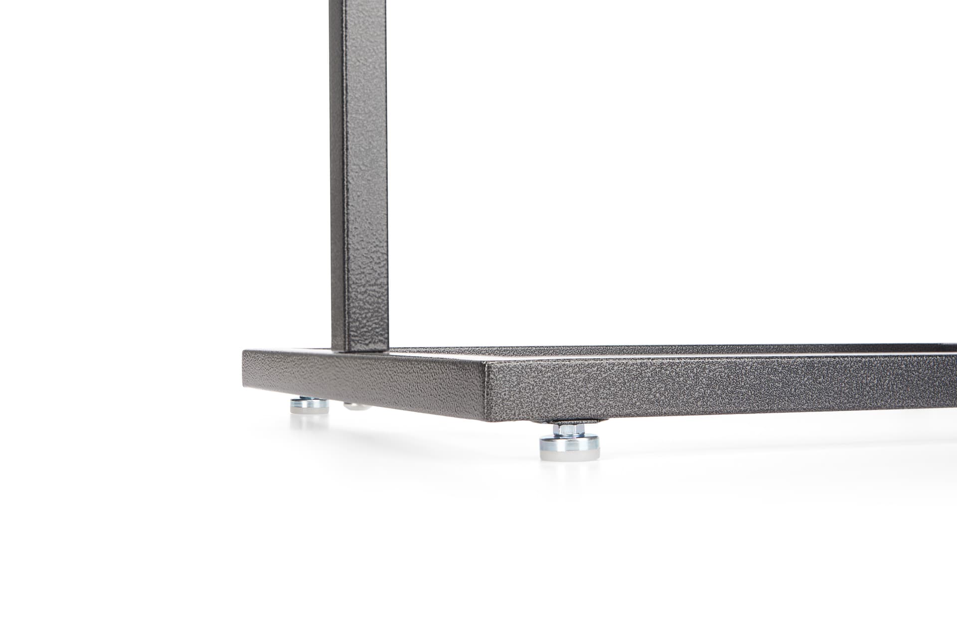 Metal sign holder with leveling feet