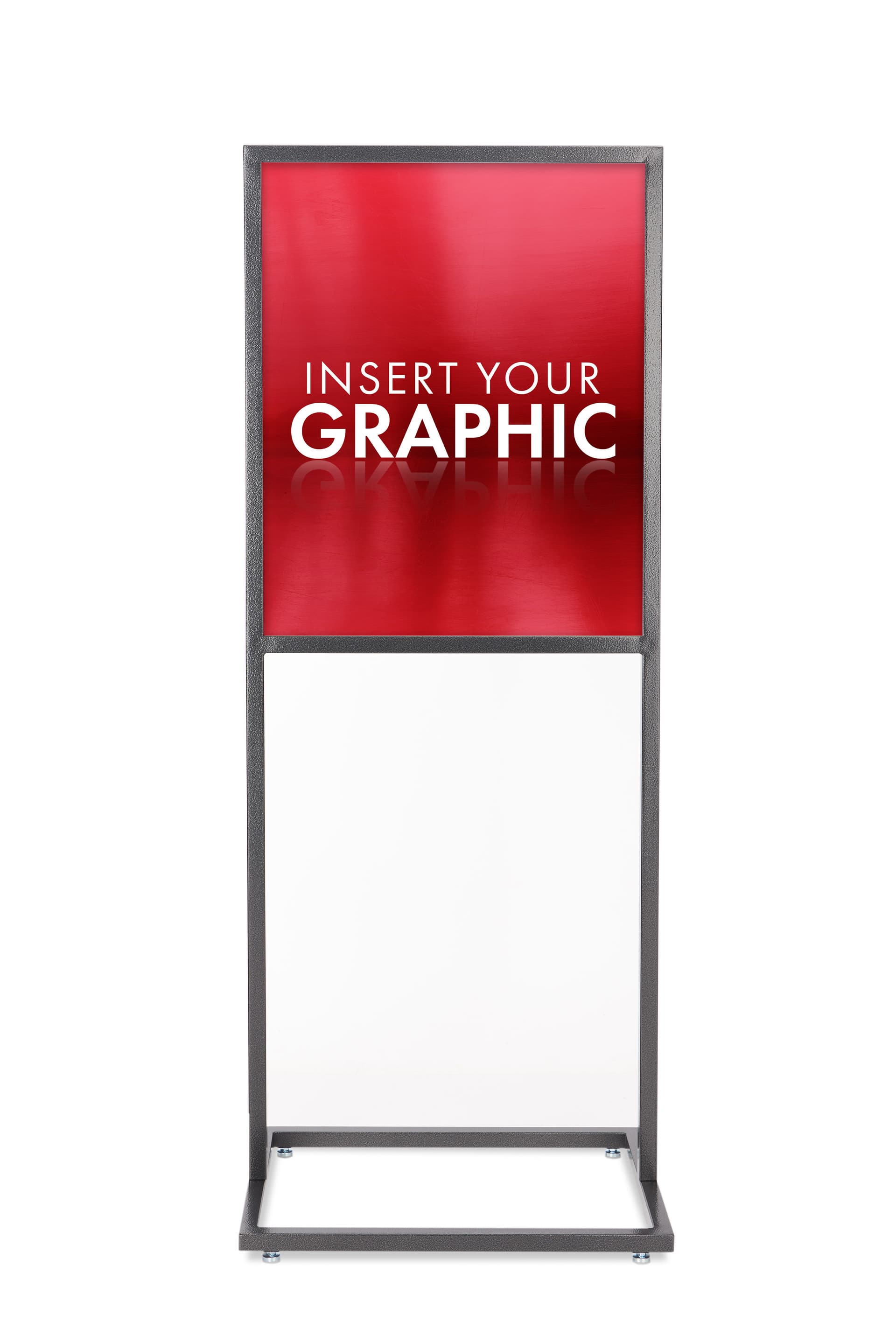 Metal sign holder for double sided customized graphics