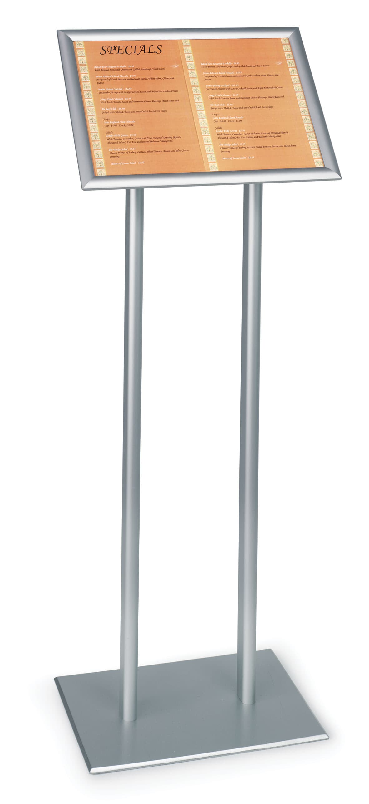 Poster Stand Holds 17" x 11" Signage