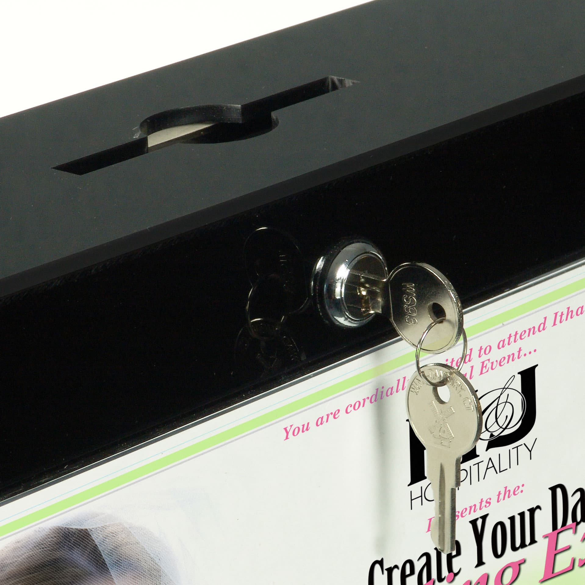 Secure Drop Box Stand For Hotel Keys With Anti-Theft Interior Panel