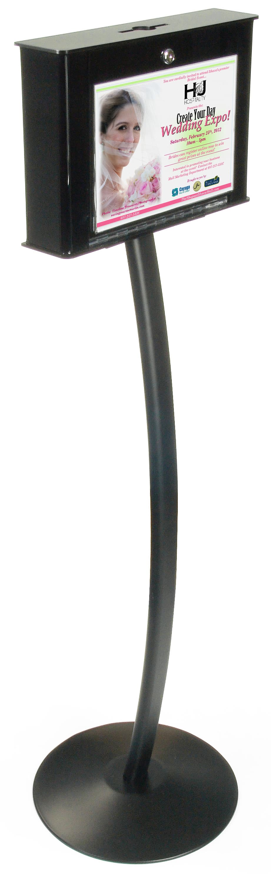 Secure Drop Box Stand For Hotel Keys With Anti-Theft Panel
