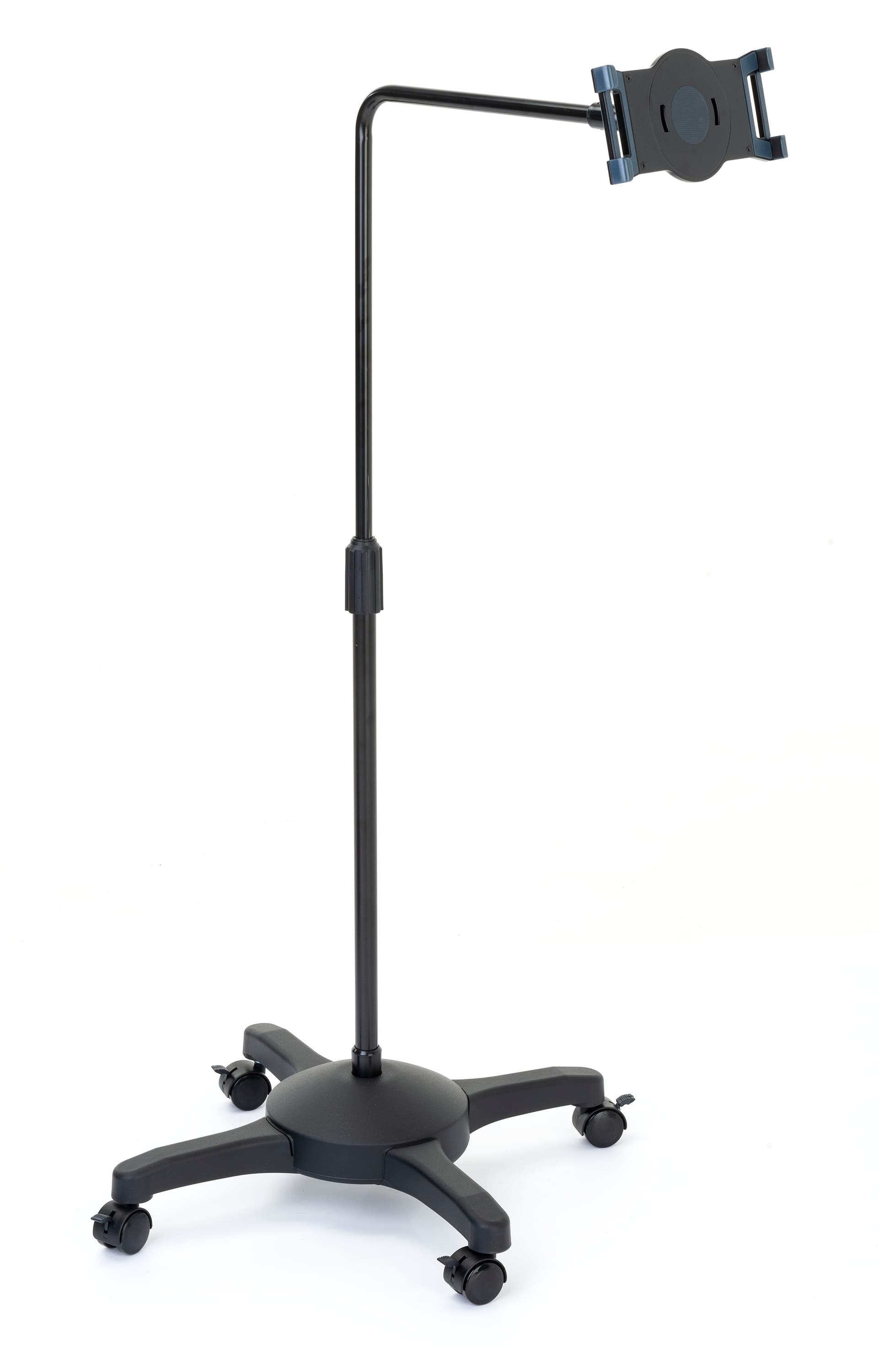 L-arm adjustable tablet holder with wheels can rotate 360 degrees 
