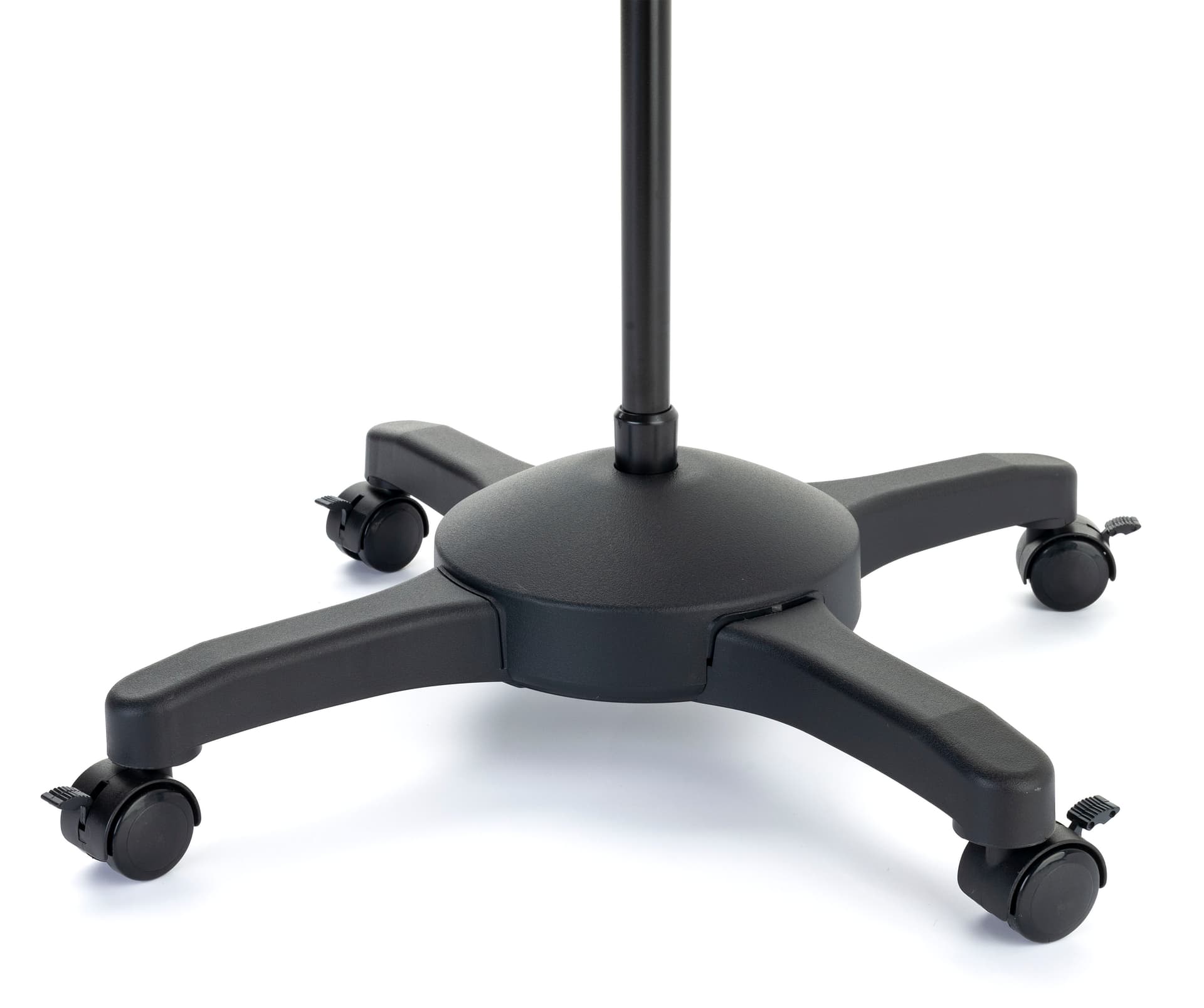 L-arm adjustable tablet holder with 4 wheels that lock 