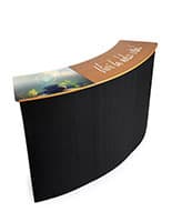 Black pop up custom counter with personalized branding