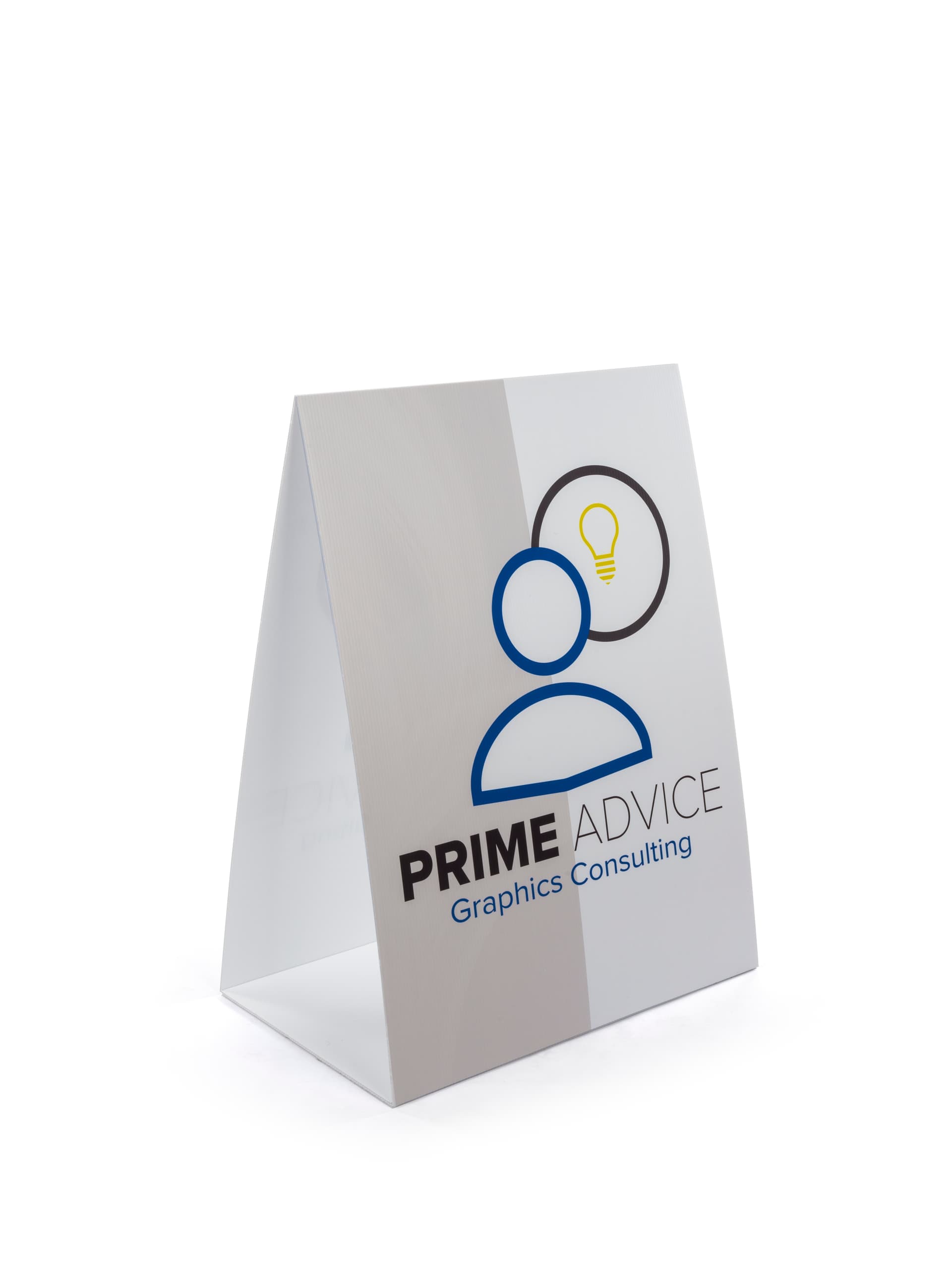 full color triangle corrugated plastic signs