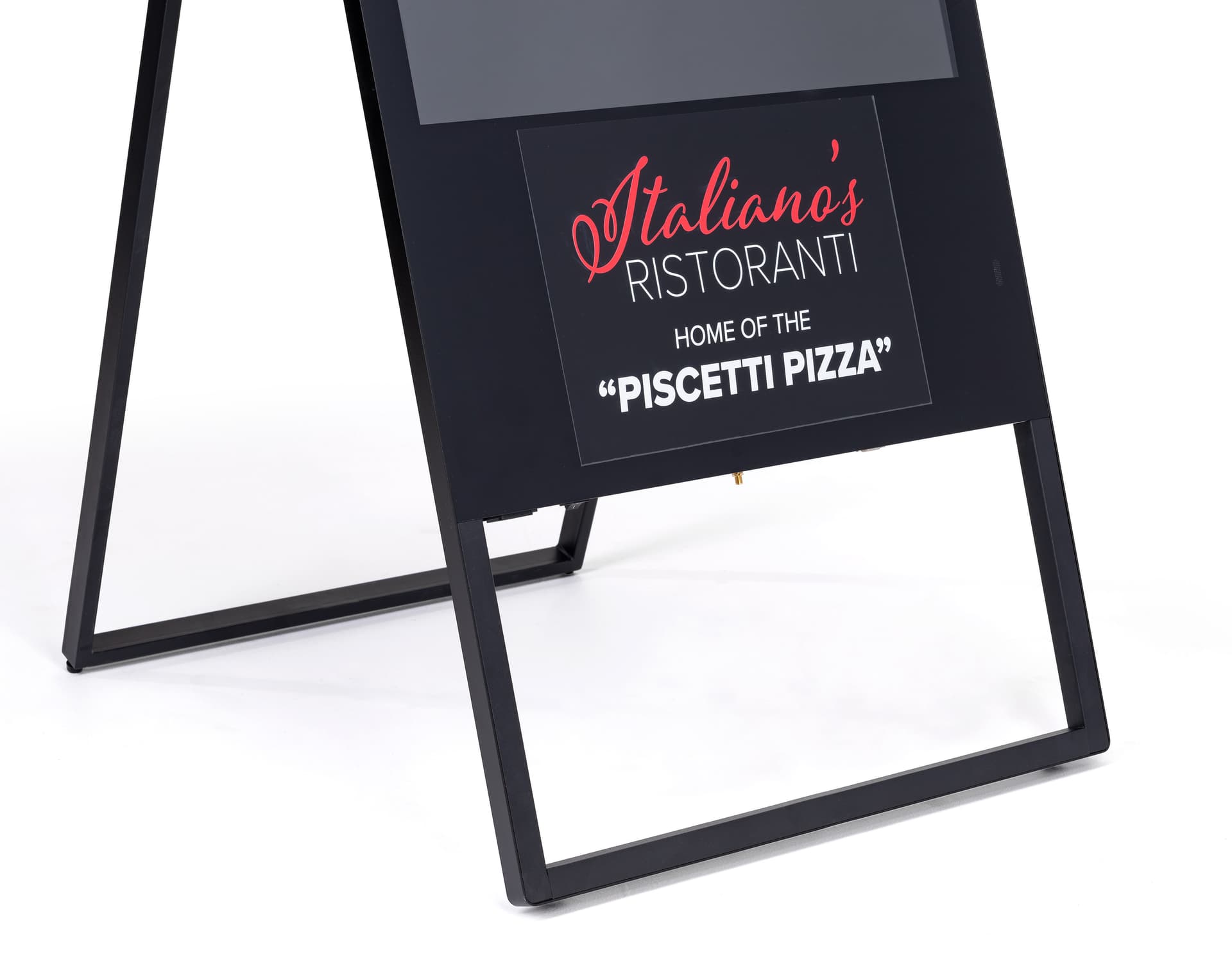 Removable no adhesive vinyl sign with custom graphics