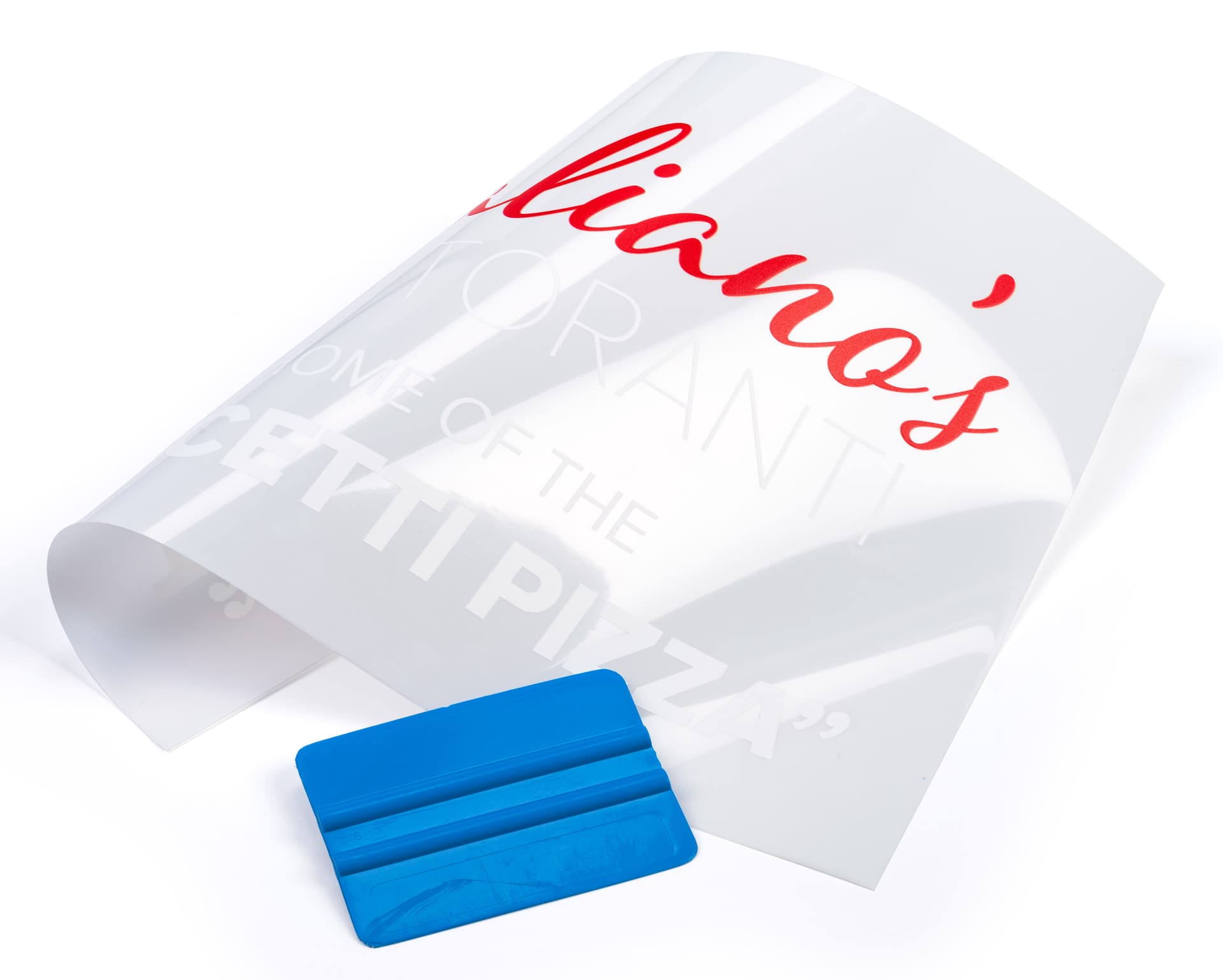 UV printed removable no adhesive vinyl sign